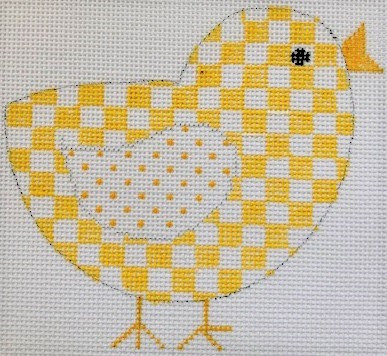 HB-310 Chick - Yellow 4 ½ x 4 18 Mesh Stitch Guide Included Hummingbird Designs