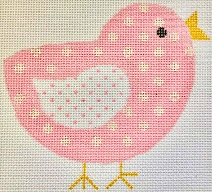 HB-311 Chick - Pink 4 ½ x 4 18 Mesh Stitch Guide Included Hummingbird Designs