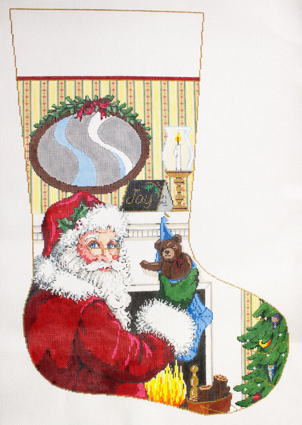 Stocking Stuffer 20 x 14 18 Mesh Once In A Blue Moon By Sandra Gilmore 18-189