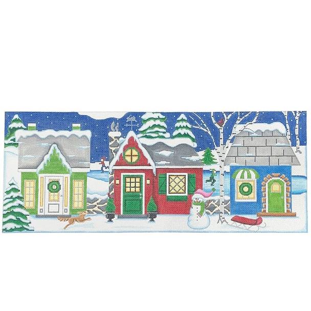 HH15 Houses in Season, Winter  7 x 17 18 Mesh Pepperberry Designs