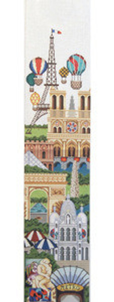 Bell Pull BP001A Paris 39 x 8.5, 18 Mesh  Trubey Designs