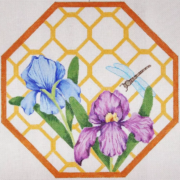 P244 Geometric Pillow 2 13 x 13  13 Mesh Trubey Designs