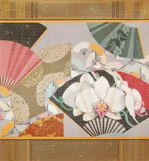 PICTURE JJP-3070 Moth Orchids/ Various Fans 18g, 19” x 20.5” JOY JUAREZ