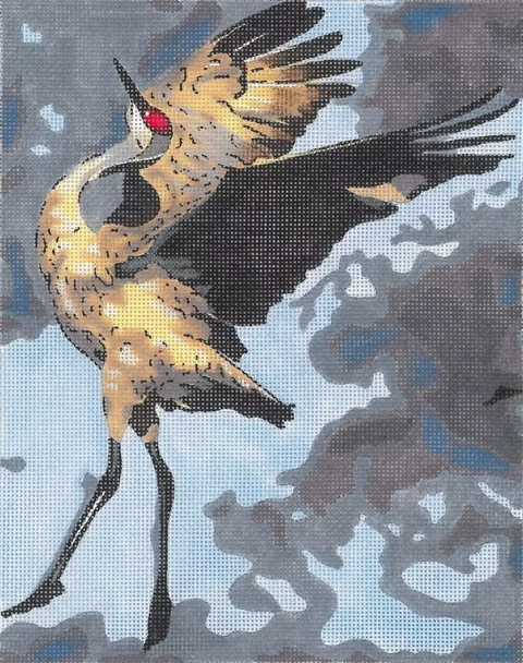 ANIMAL(WILDLIFE) JJA-4024 Sandhill Crane 7” x 9” 18 count JOY JUÁREZ