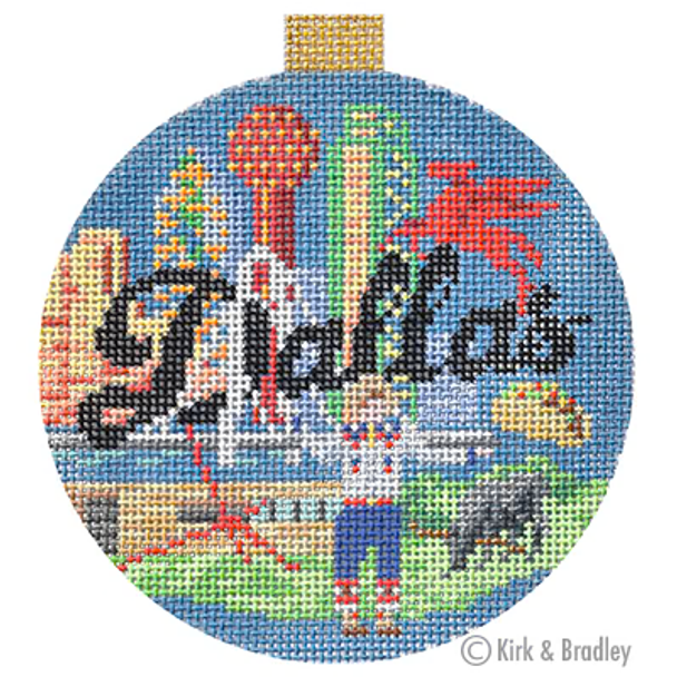 KB 1410 - Travel Round - Dallas 4" Round  18 Mesh Kirk & Bradley Designs