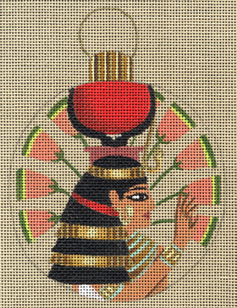 8227 Isis 4" Round 18 Mesh Leigh Designs Egyptian Dynasty Ornament