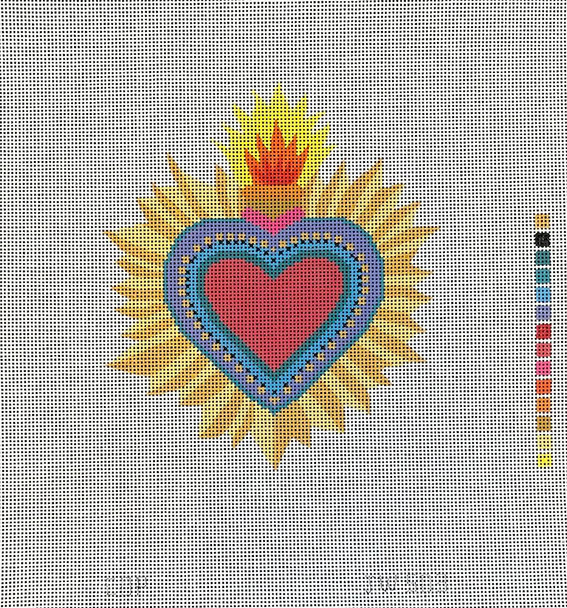 JW503 Patches Heart  5x6 18 Mesh Colors of Praise