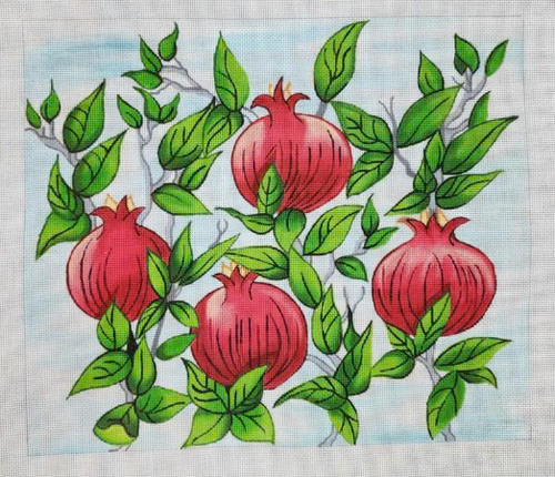R1237 13 x 11 Red Pomegranate Tree 18 Mesh Robbyn's Nest Designs