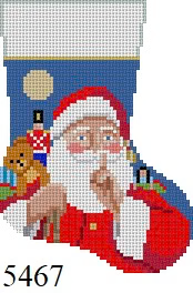 MINI STOCKING 5467 Susan Roberts Needlepoint MOONLIGHT SHH 6.25" High 13 Mesh