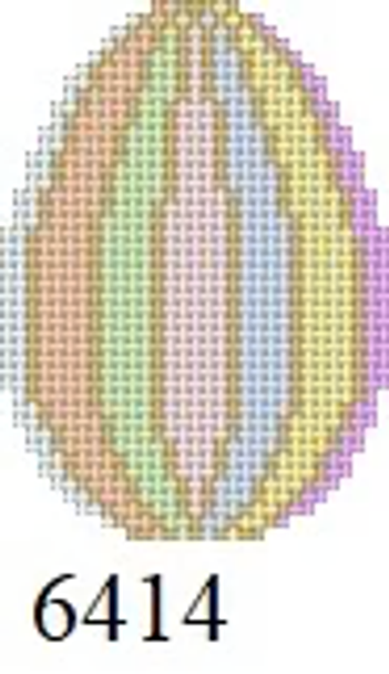 EASTER 6414 Susan Roberts Needlepoint VERTICAL STRIPES 2.5" High 18 Mesh