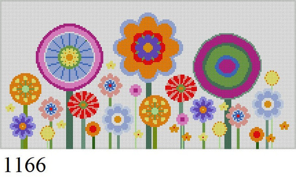Floral & Nature 1166 Susan Roberts Needlepoint FLOWERS 12" X 6" 18 Mesh
