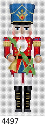 NUTCRACKER 4497 Susan Roberts Needlepoint HORN PLAYER  Design Size: 9.5" High 13 MESH