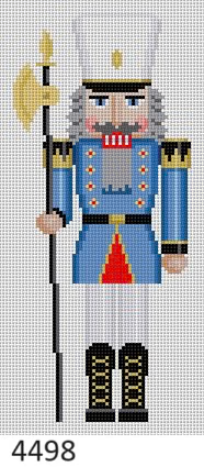 NUTCRACKER 4498 Susan Roberts Needlepoint GUARD AND AXE Design Size: 9.5" High/Tall 13 MESH