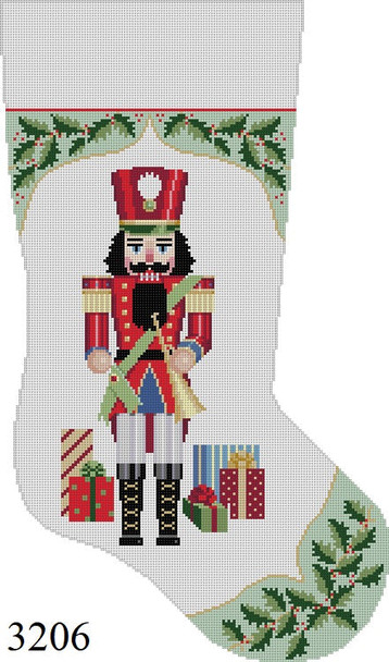 FULL SIZE STOCKINGS 3206 Susan Roberts Needlepoint HOLLY, NUTCRACKER Insert 19" High 13 Mesh