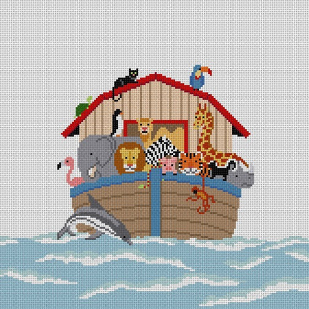 CHAIRSEAT 1315C Susan Roberts Needlepoint NOAH'S ARK, KID'S SEAT 15" x 15" 13 MESH