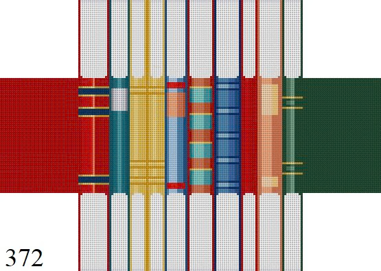 BRICK COVER 372 Susan Roberts Needlepoint LIBRARY BOOKS 8.5" x 4.5" x 2.75"13 MESH