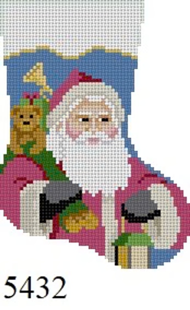 Mini Stocking 5432 Susan Roberts Needlepoint OLD WORLD SANTA 6.25" High 13 Mesh