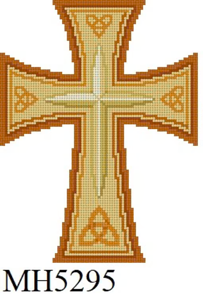 Cross MH5295 Susan Roberts Needlepoint TRIANGULAR, CROSS 4.5" x 6" 18 MESH
