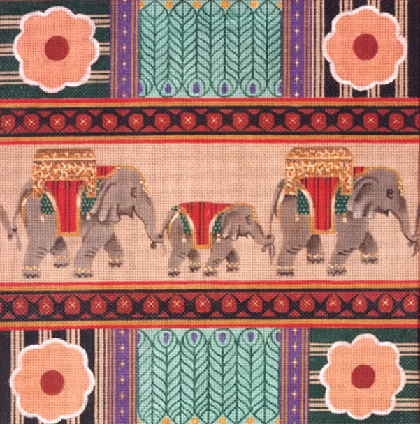 4720 Leigh Designs Kashmir Elephant 13 Mesh 15" x 15"