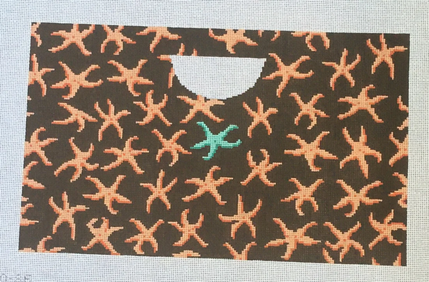 HSNCLTO86 Cocoa Starfish 14.75 x 9 on 13 mesh HSN DESIGNS (TO)