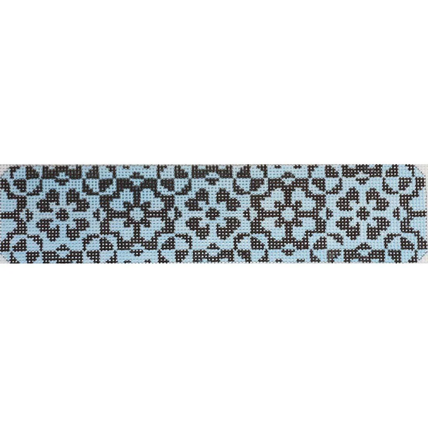 HSNCLC106 Blue Brown Floral HSN DESIGNS CUFF/KEYFOB/BOOKMARK (C)