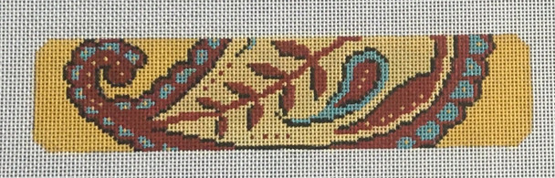 HSNCLC142 Tan Paisley 1.5 x 7.25 18 Mesh HSN DESIGNS CUFF/KEYFOB/BOOKMARK (C)