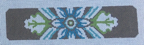 HSNCLC196 Flower 1.5 x 7.25 on 18 mesh HSN DESIGNS CUFF/KEYFOB/BOOKMARK (C)