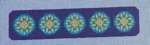 HSNCLC190 Pinwheel 1.5 x 7.25 on 18 mesh HSN DESIGNS CUFF/KEYFOB/BOOKMARK (C)