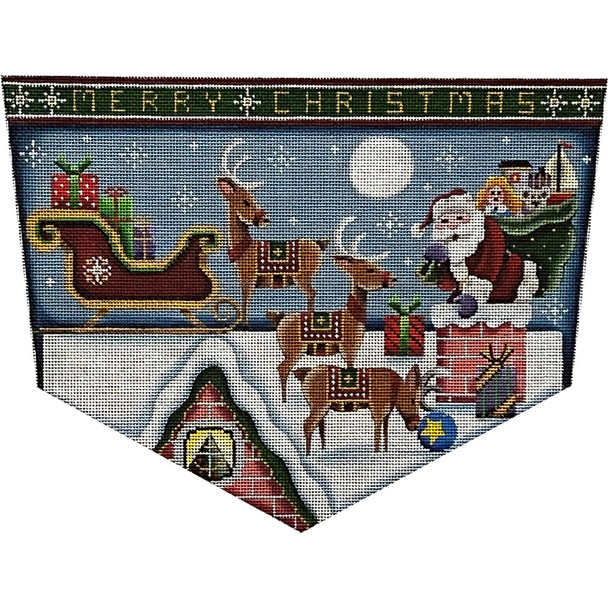 1485 Merry Christmas 8" x 11" 18 Mesh Rebecca Wood Designs