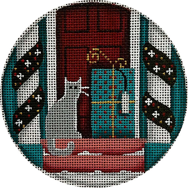 1076e Teal Porch 4" Round 18 Mesh Rebecca Wood Designs (Fall 2024)