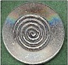 PT133 Large circle spiral embossed Approx. Size: 7/8" Pewter Button & Hook