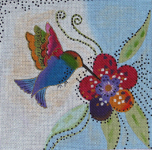 LB-59 Hummingbird 6 ½ x 6 ½ 18 Mesh LAUREL BURCH