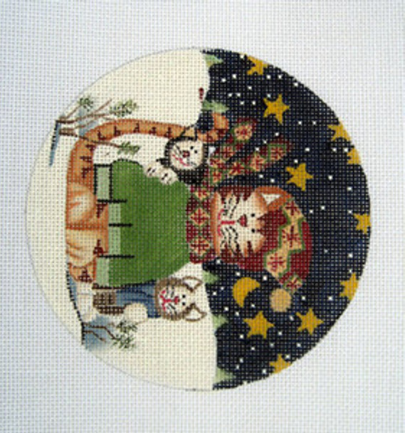 LK-05 Meowy Christmas 5 Round 18 Mesh LAURIE KORSGADEN