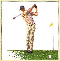 GOK3032A Thea Gouverneur Kit Golfer 6.5"w x 7"h; Aida; 18ct