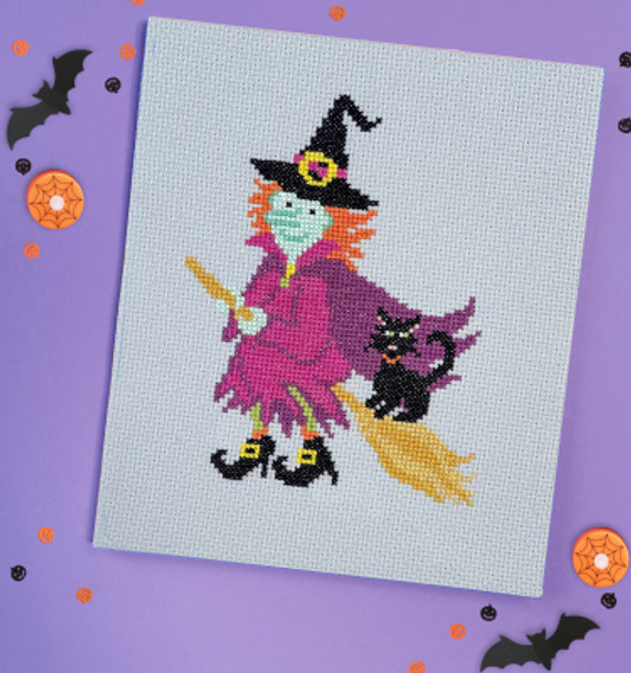 BTJUMP5 Spooky-Witch - Jump by Kate Hadfield BOTHY THREADS Counted Cross Stitch KIT
