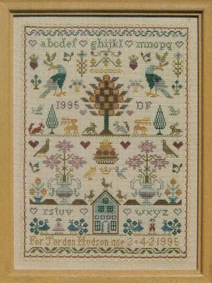 Birthday Sampler 149 x 209 Moira Blackburn Samplers