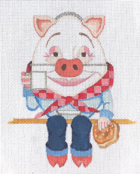 HO822 Raymond Crawford Designs Egg and Bacon 6.25 x 5, 18 Mesh 