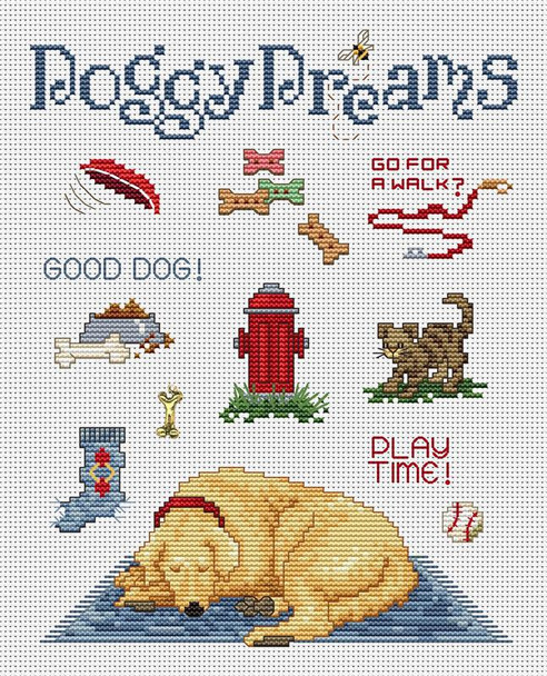 Doggy Dreams 98w x 124h by Sue Hillis Designs