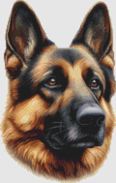 German Shepherd - Portrait II 120w x 189h DogShoppe Designs IG