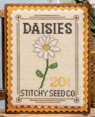 SE4074 January - Daisies - Seed Packet Cross Stitch Series (1/12) It's Sew Emma