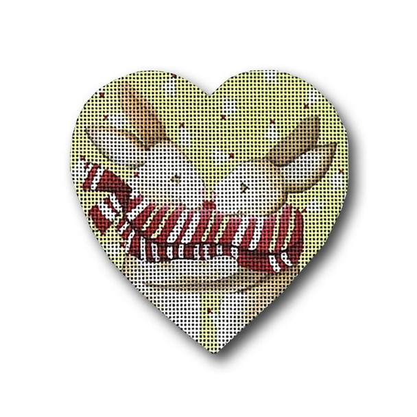 GD-XO 32 2 Bunnies w/Scarf 4 x 4 18 Mesh Ornament Ginny Diezel