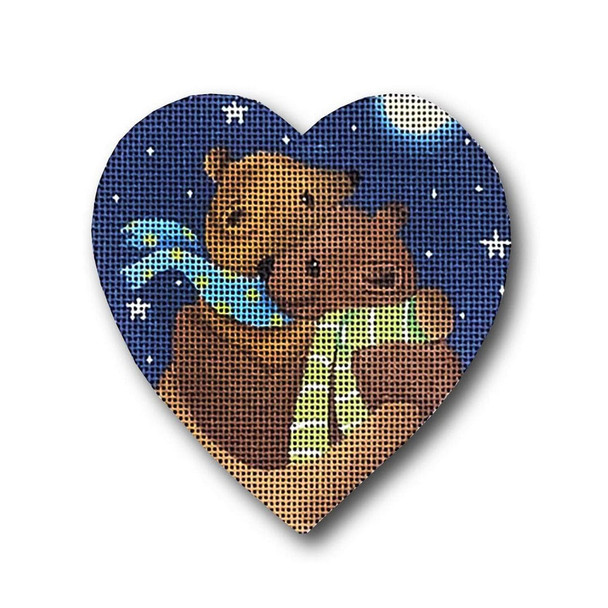 GD-XO 33 2 Bears Embracing 4 x 4  18 Mesh Ornament Ginny Diezel