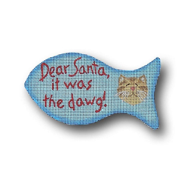 GD-XO 37 Dear Santa, it was the Dawg 18 4.5 x 3 18 Mesh Ornament Ginny Diezel