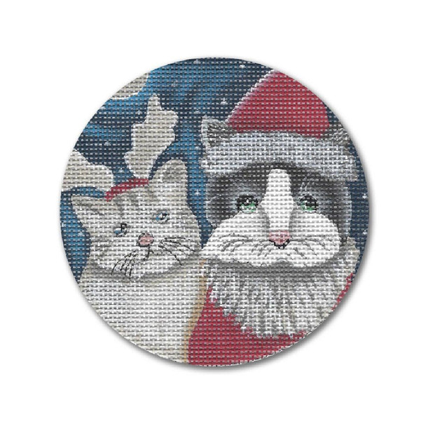 GD-XO 42 Two Cats 4” Rd. 18 Mesh Ornament Ginny Diezel