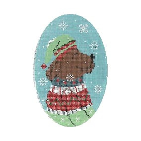 GD-XO 60 Dog w/Sweater 3.25 x 5 18 Mesh Ornament Ginny Diezel