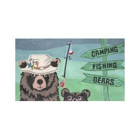 LRE-PL54 Fishing Bears 13.5 x 7.75 18 Mesh Liora Manne CBK Designs