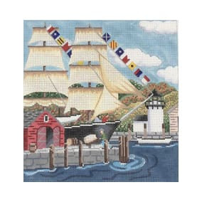 Pillow/Picture MBM-PL88 Clipper Ship 11” sq.13 Mesh Melinda B. McAra