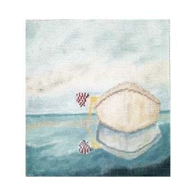 ML-PL 07 Boy in Boat 6 x 6.5 18 Mesh Maya Lindberg