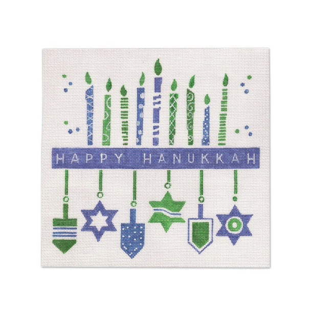 Saying PP-SS 22 Happy Hanukkah 8.75 x 8.5 18 Mesh Pink Petals