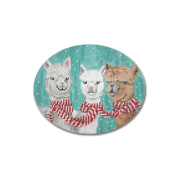 SC-XO 78 Llamas w/Scarfs 18 5 x 4 Oval 18 Mesh Scott Church Creative